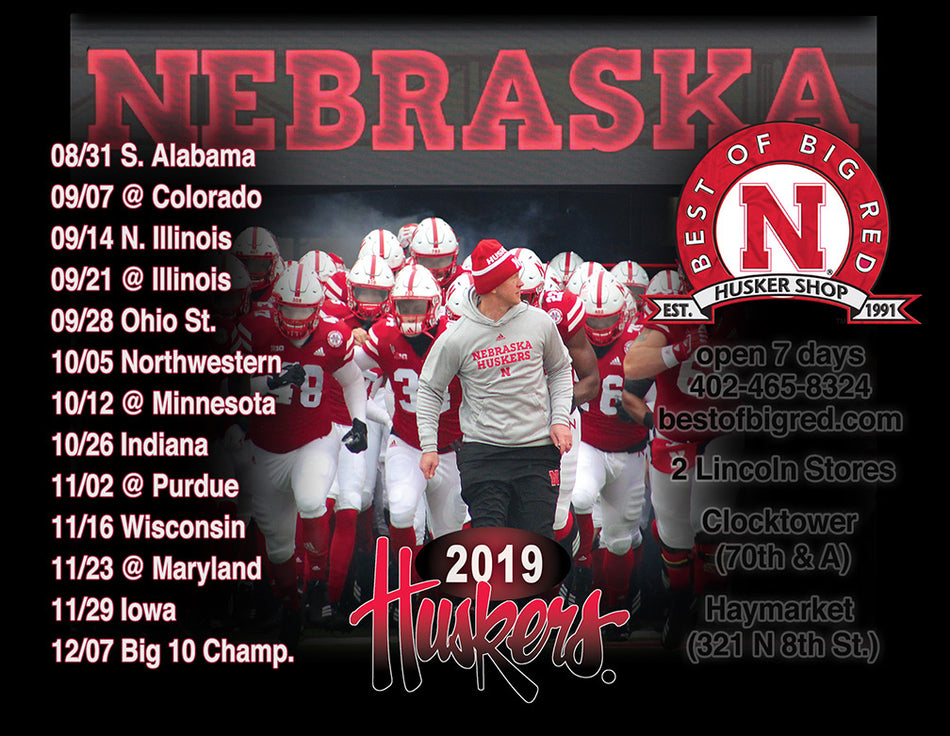2019 Nebraska Football Refrigerator Magnet - included FREE with any purchase