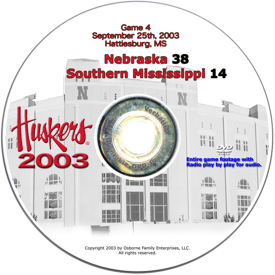2003 Dvd So. Mississippi