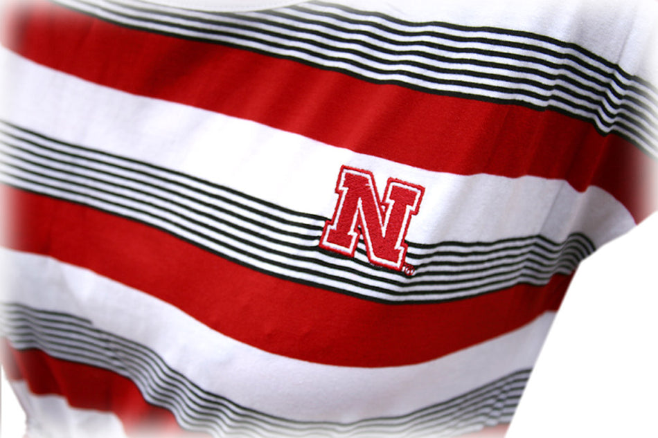 Husker Gal Striped Sundress