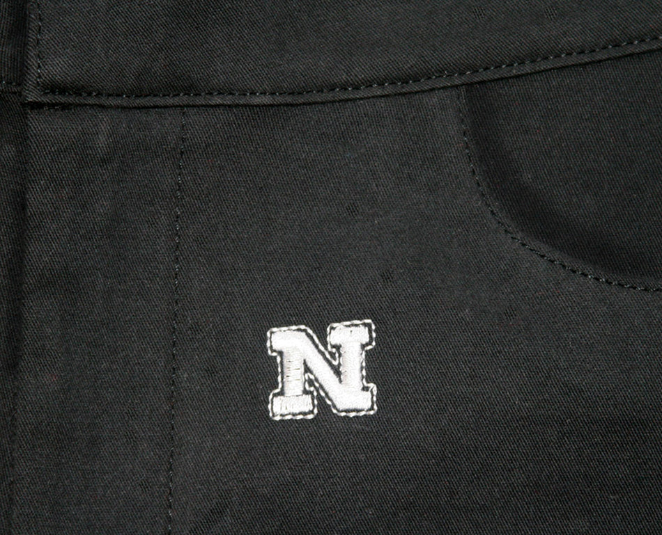 Husker Logo Embroidered Short- Black