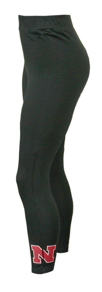 N Logo Black Fleece Legging