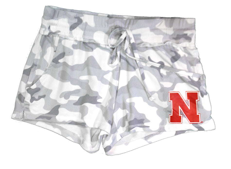 Womens Nebraska Camo Composite Shorts