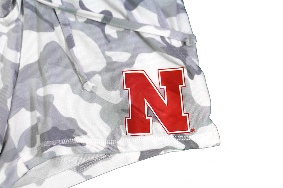 Womens Nebraska Camo Composite Shorts