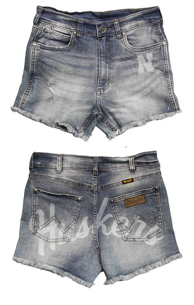 Husker Gals Wrangler Rise-Cut Shorts