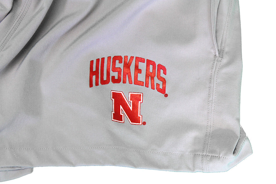 Womens Nebraska Manhattan Mist High Waste Short