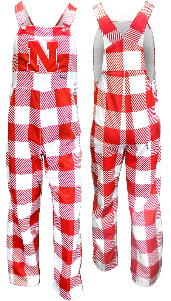 Huskers Buffalo Checkered Bib Overalls
