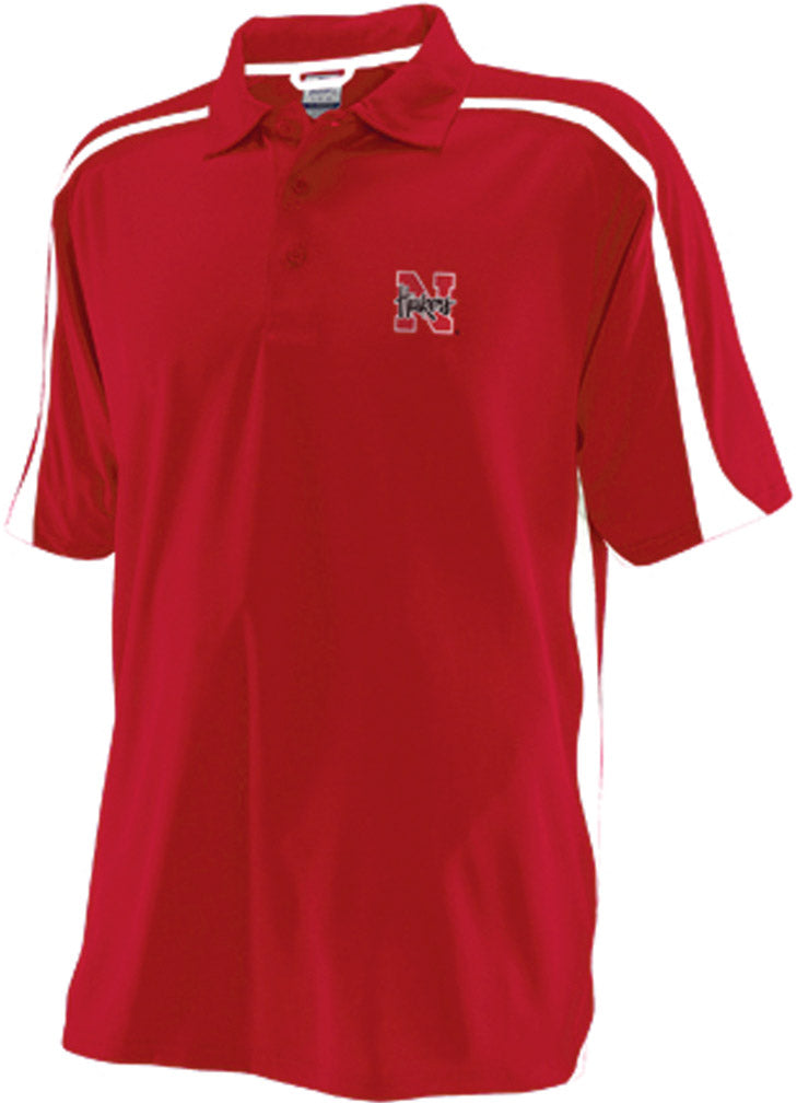 RUSSELL MENS RED GAMEDAY POLO