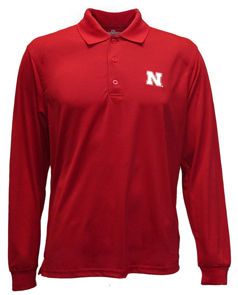 Husker N Long Sleeve Polo Shirt