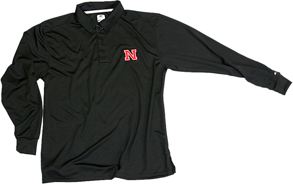 Black Long Sleeve Polo