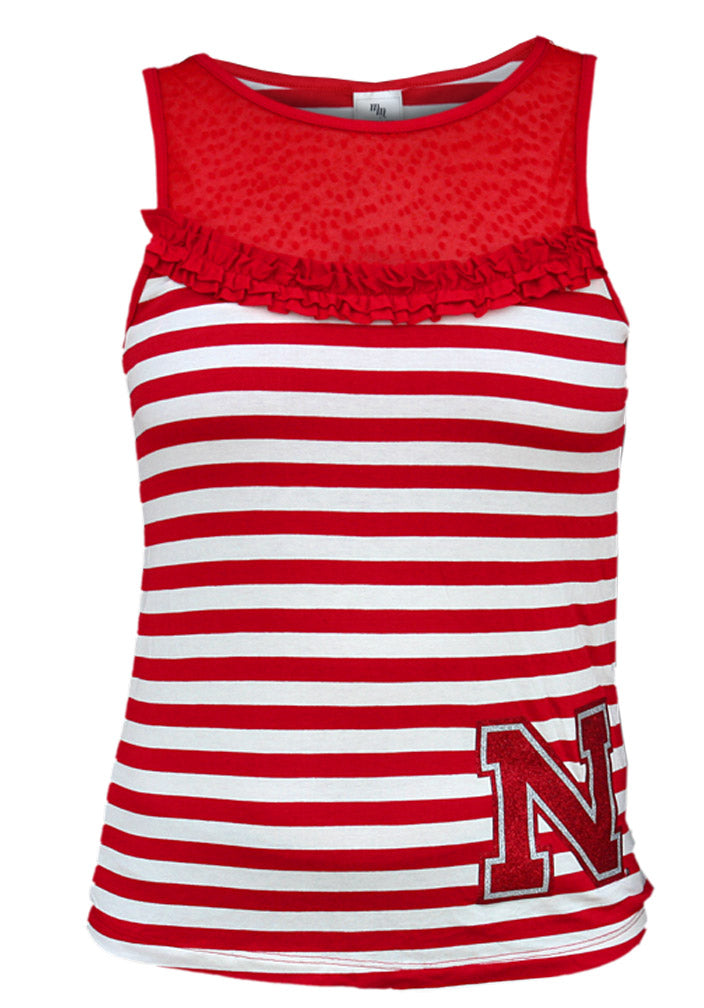 Husker Mesh Striped Iron N Tank