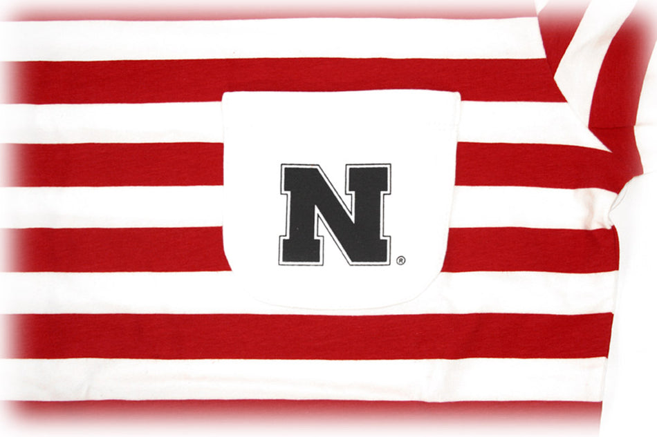 Husker Red Stripe Tie Breaker Dress