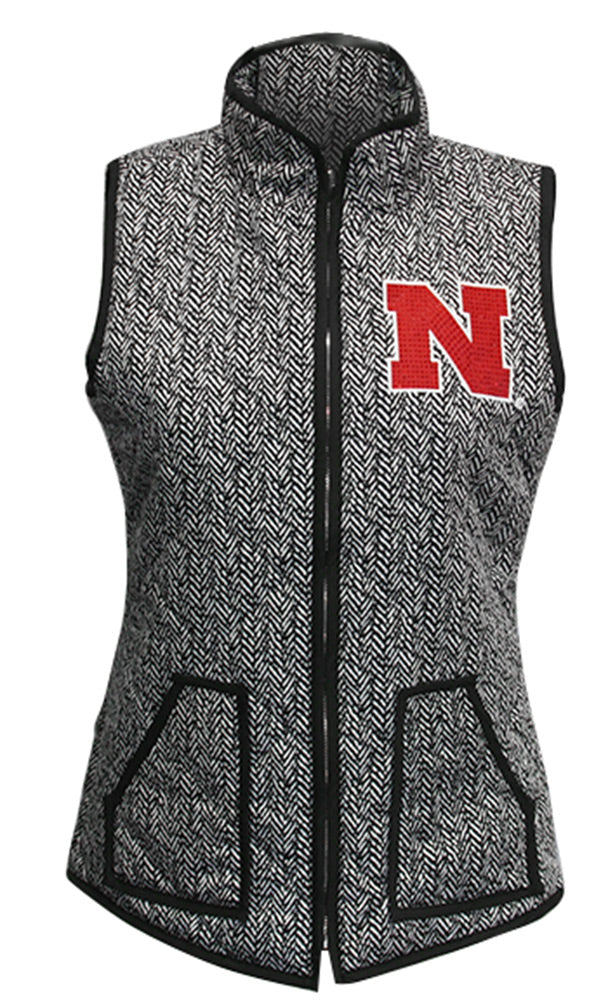 Husker Game Day Herringbone Vest