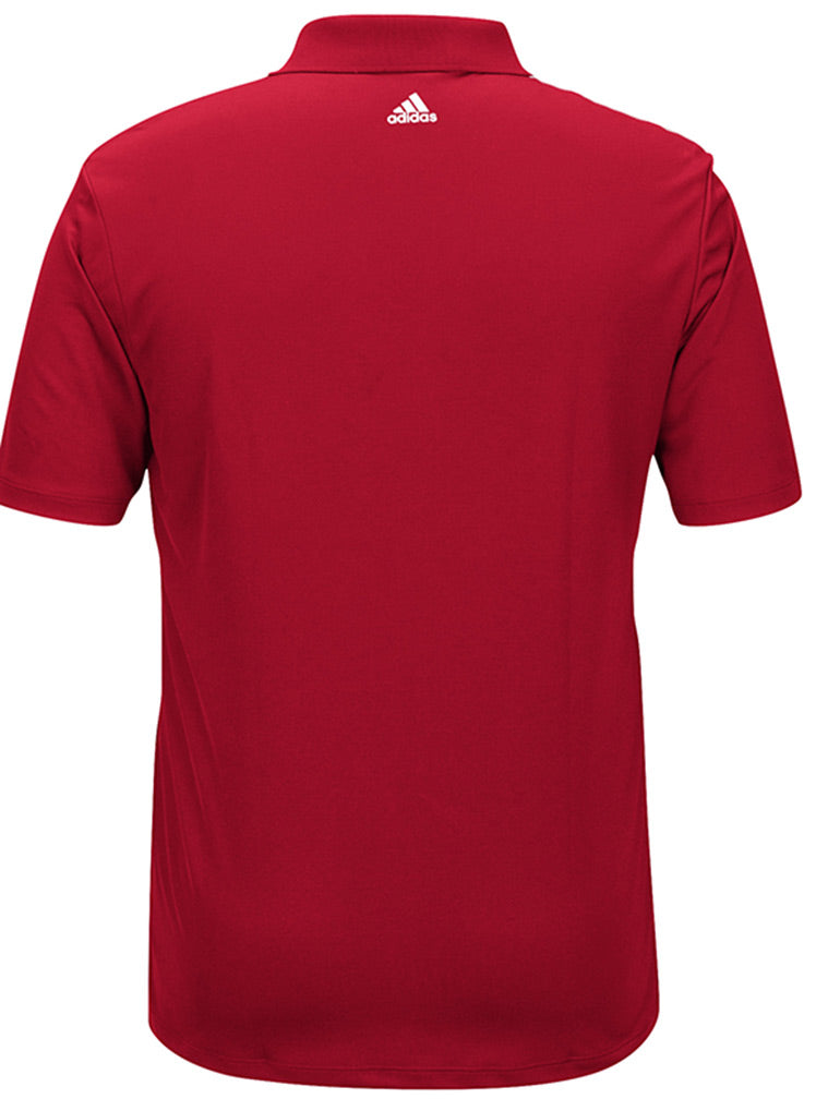 Adidas Go Big Red 3 Stripe Golf Shirt