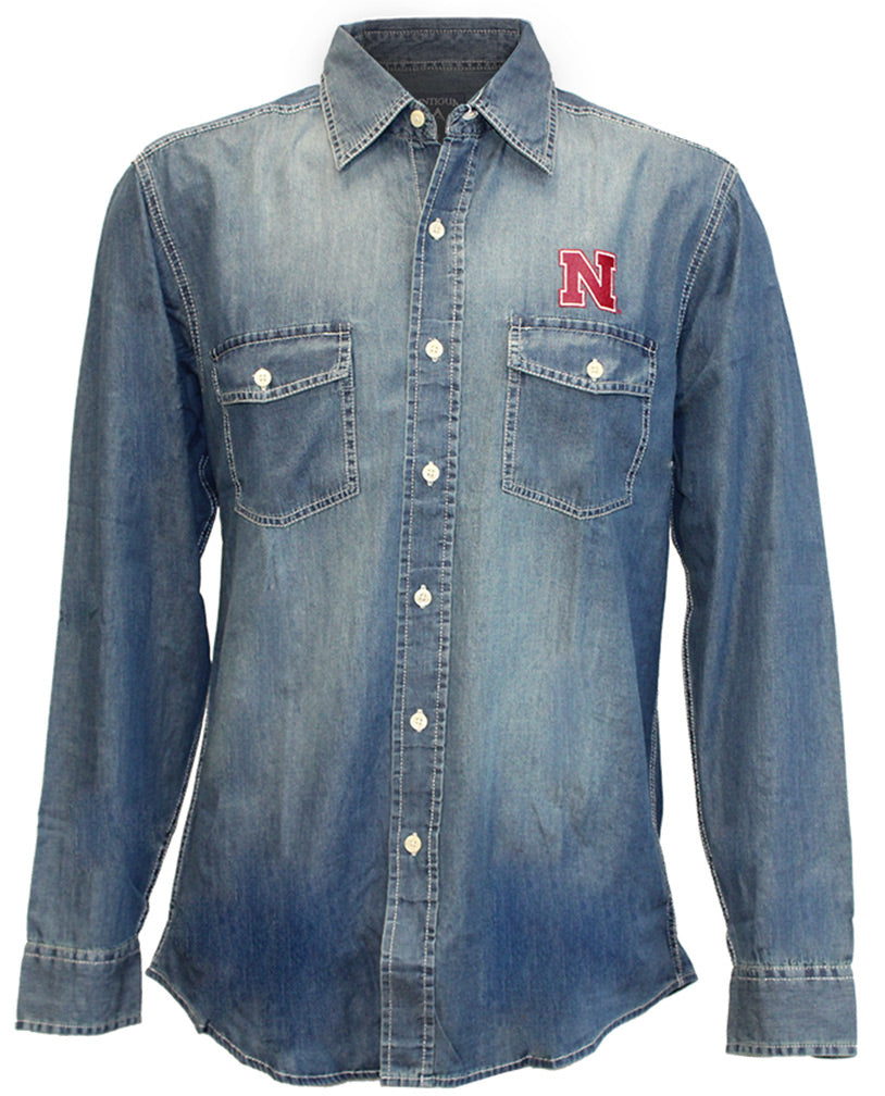 Nebraska Chambray Button Down LS