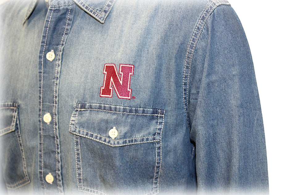 Nebraska Chambray Button Down LS
