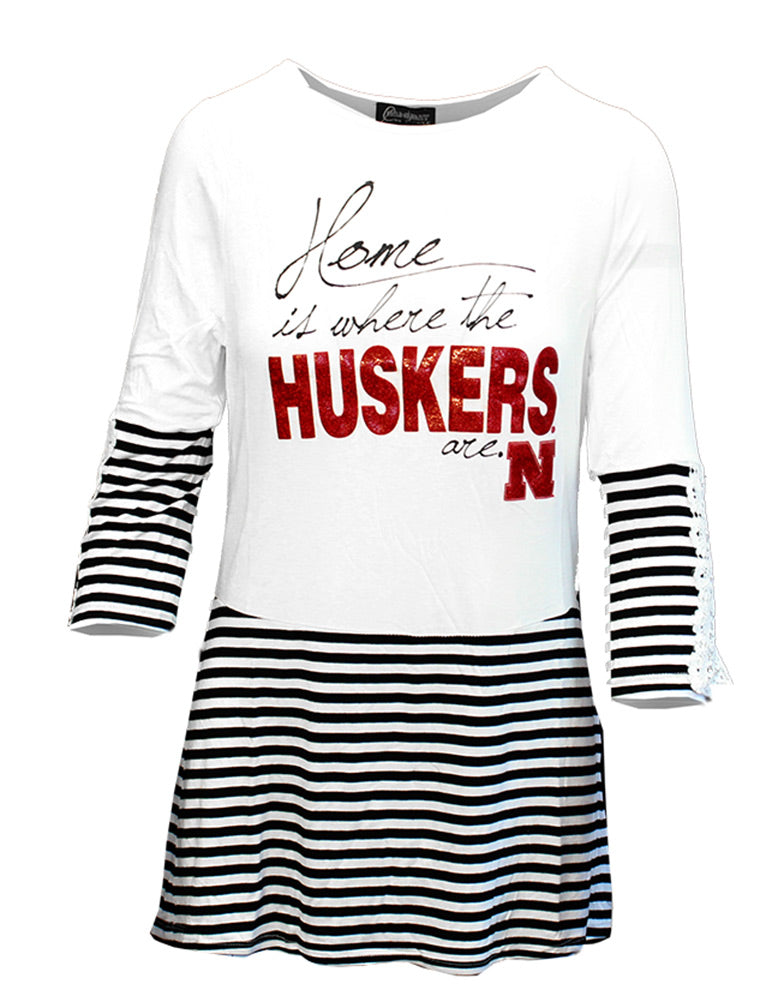 Where The Huskers Are Button Back Top