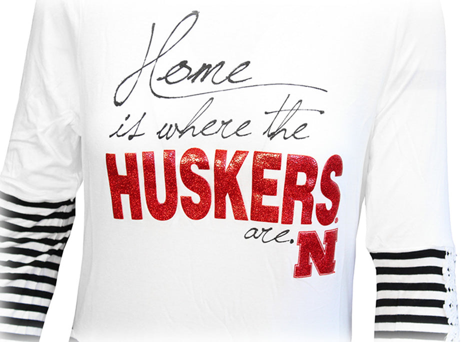 Where The Huskers Are Button Back Top