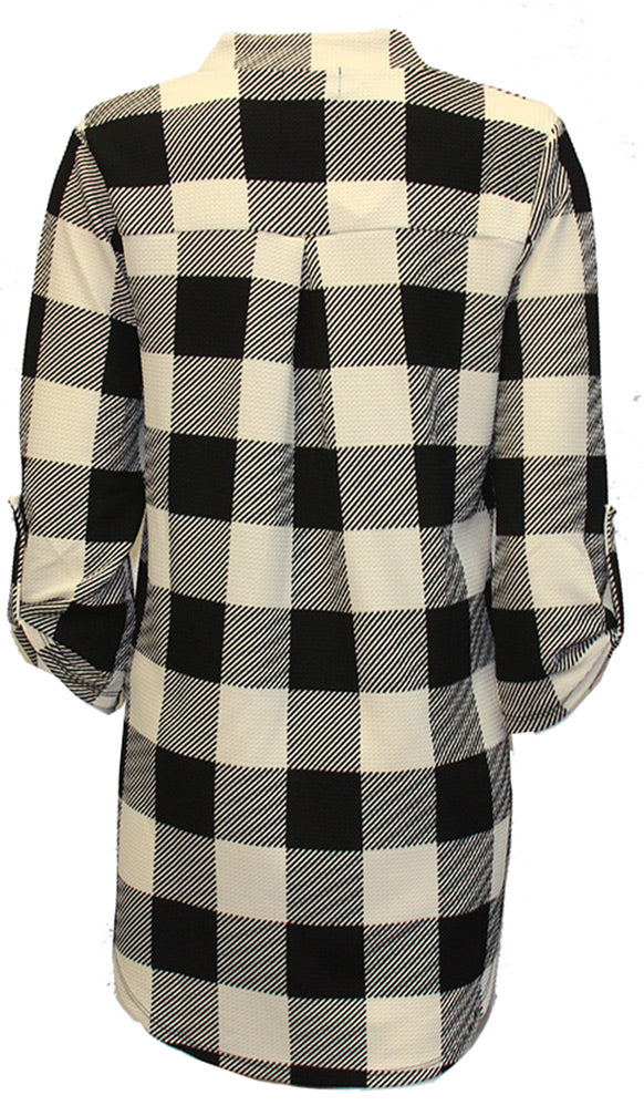 Nebraska N Buffalo Checkered Top