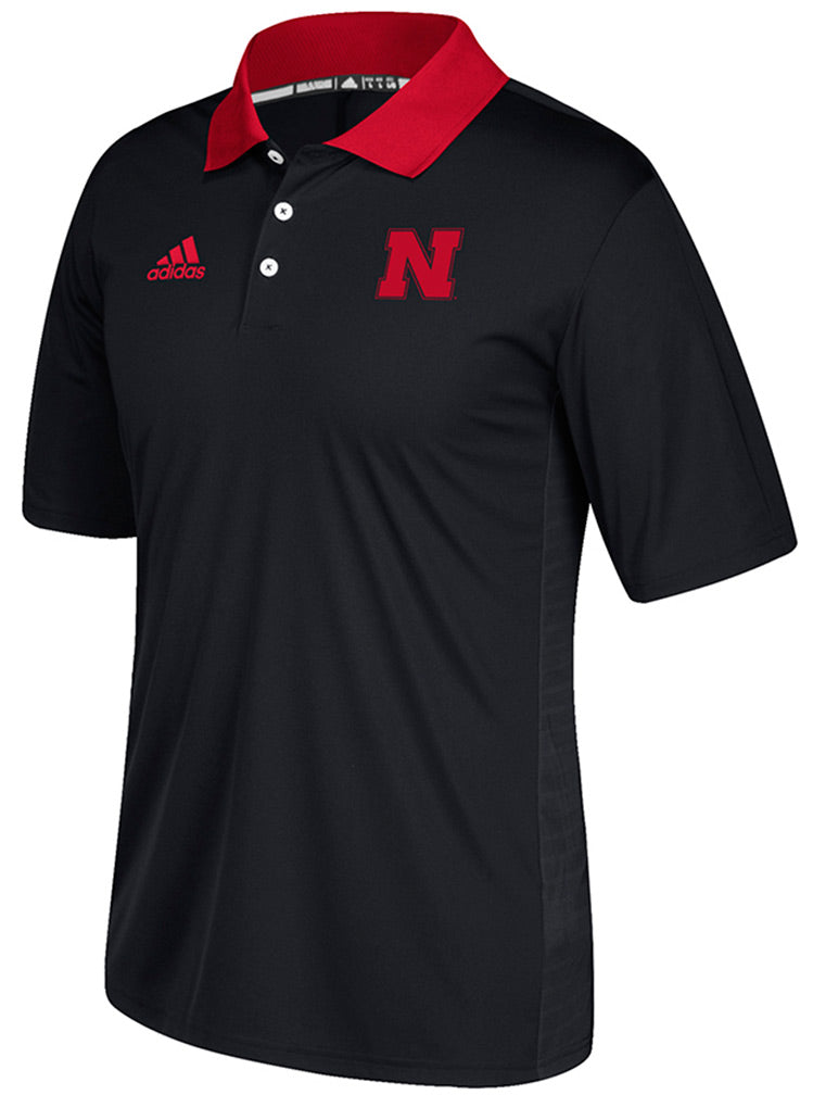 Adidas 2017 Husker Sideline Coaches Lights-Out Polo