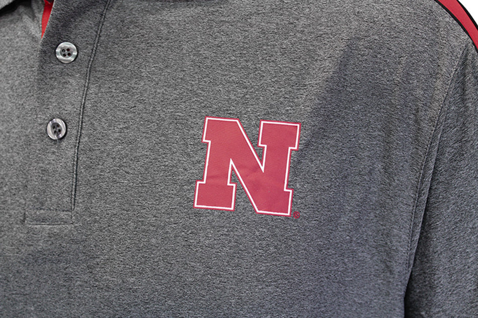 Nebraska Shoulder Stripe Polo