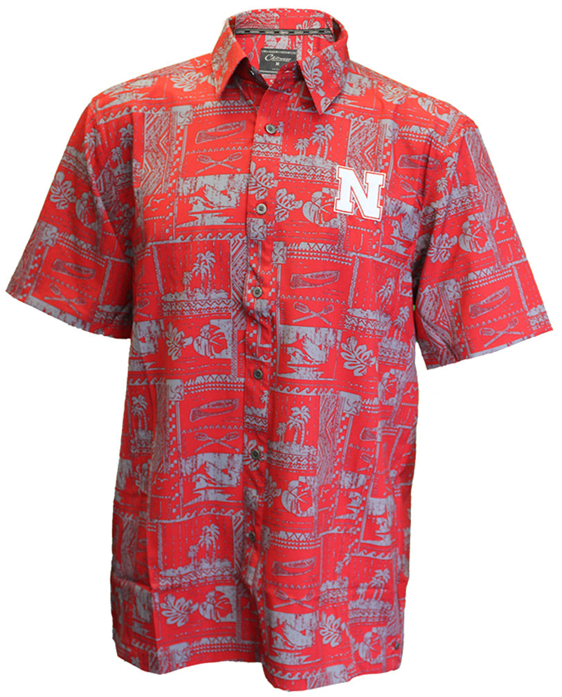 Husker Honolulu Swerve Button Up