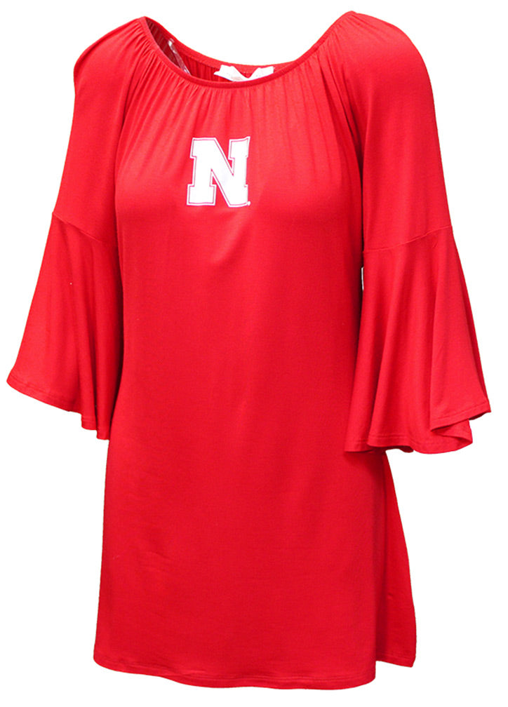 Nebraska Off Shoulder Bell Sleeve Dress