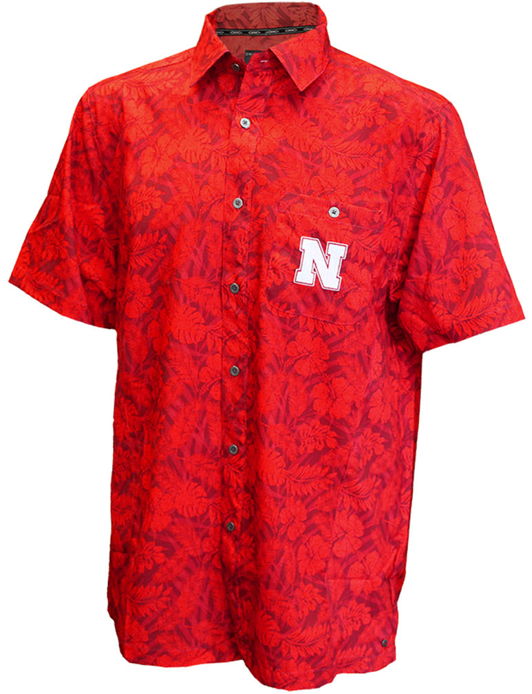 Huskers Hawaiian Camp Shirt
