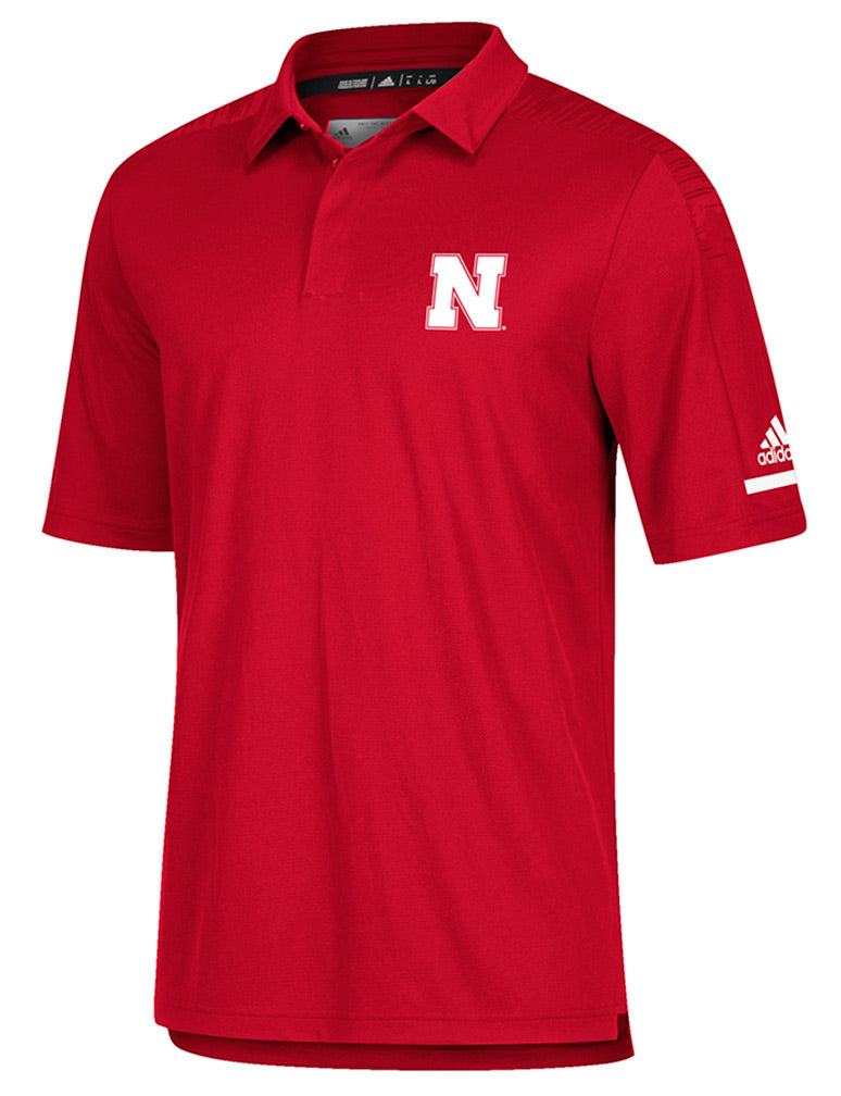 Adidas 2018 Husker Coaches Sideline Polo - Red