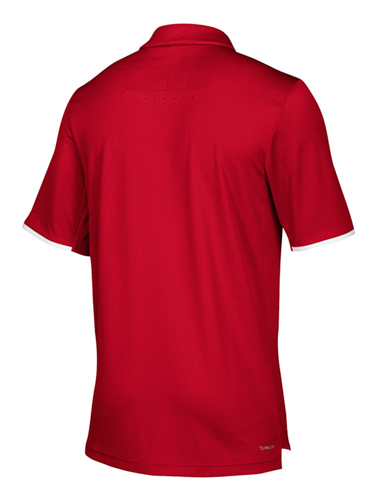 Adidas Nebraska Iconic Climalite Polo - Red