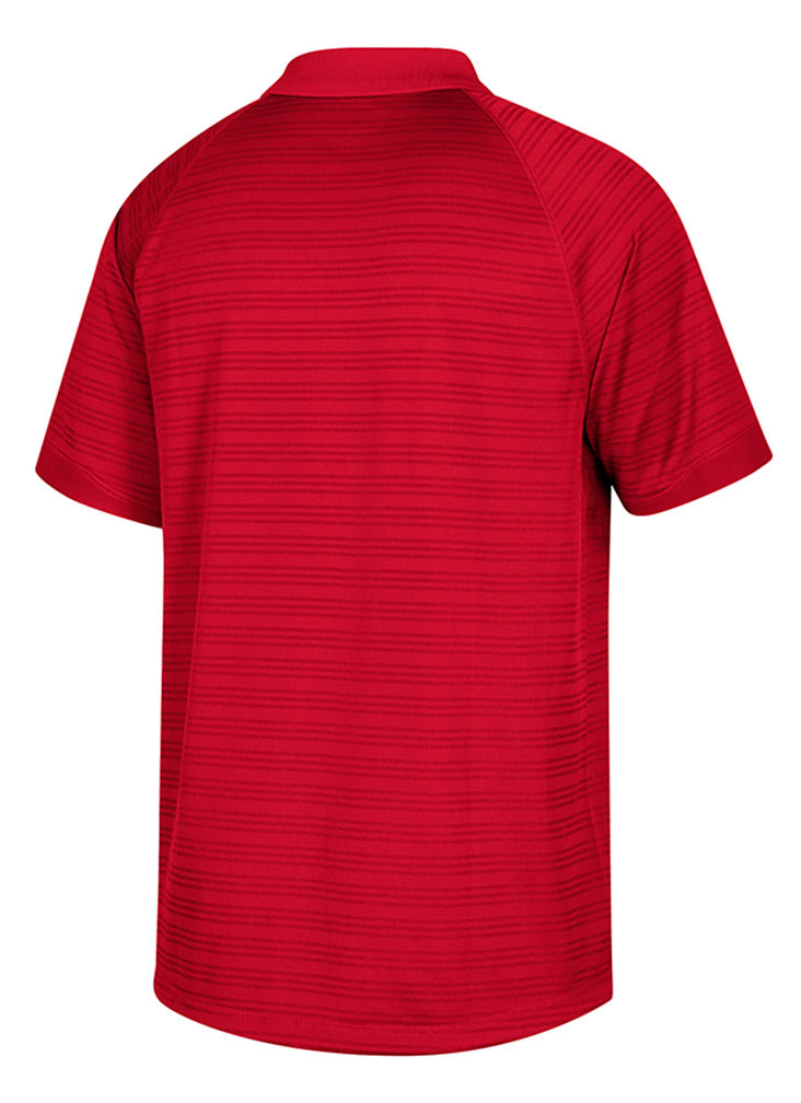 Adidas Red Select Tonal 3 Stripe Polo