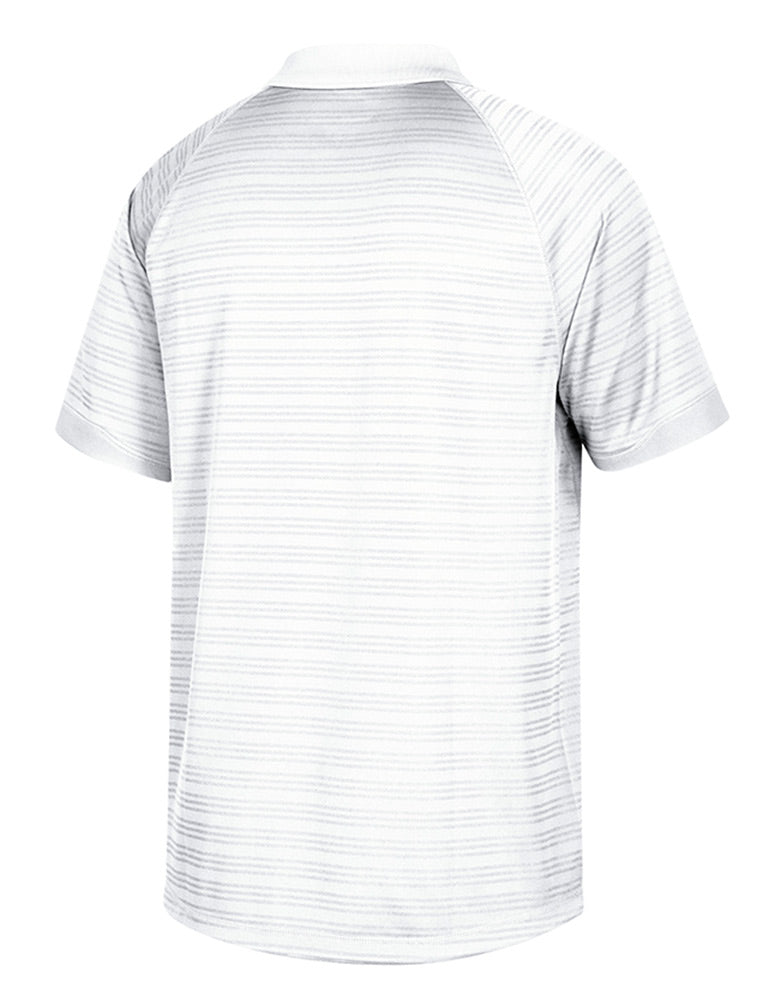 Adidas Huskers 3 Stripe Tonal Polo - White