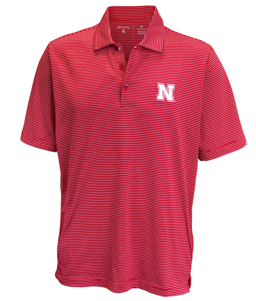 Nebraska Quest Stripe Antigua Polo