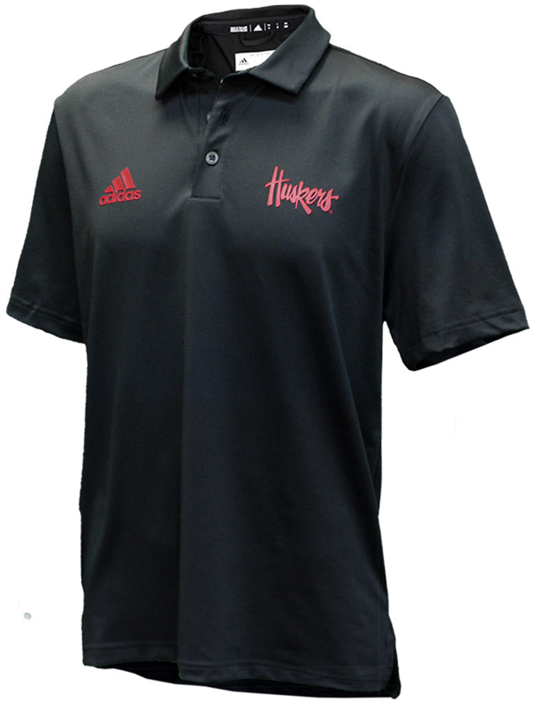 Adidas Nebraska Game Mode Coordinator Polo - Black