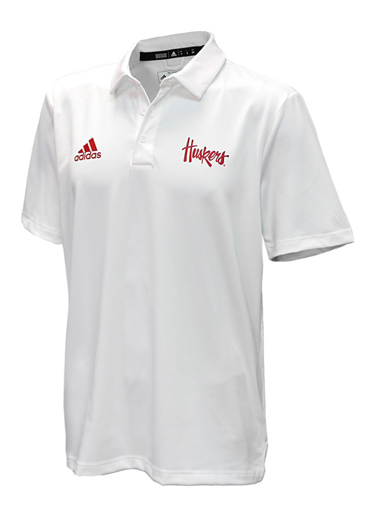 Adidas Nebraska Game Mode Coordinator Polo - White