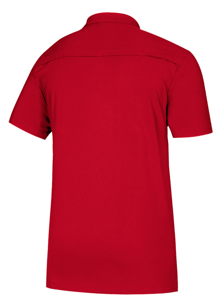 Adidas Nebraska Full Button Game Mode Polo - Red