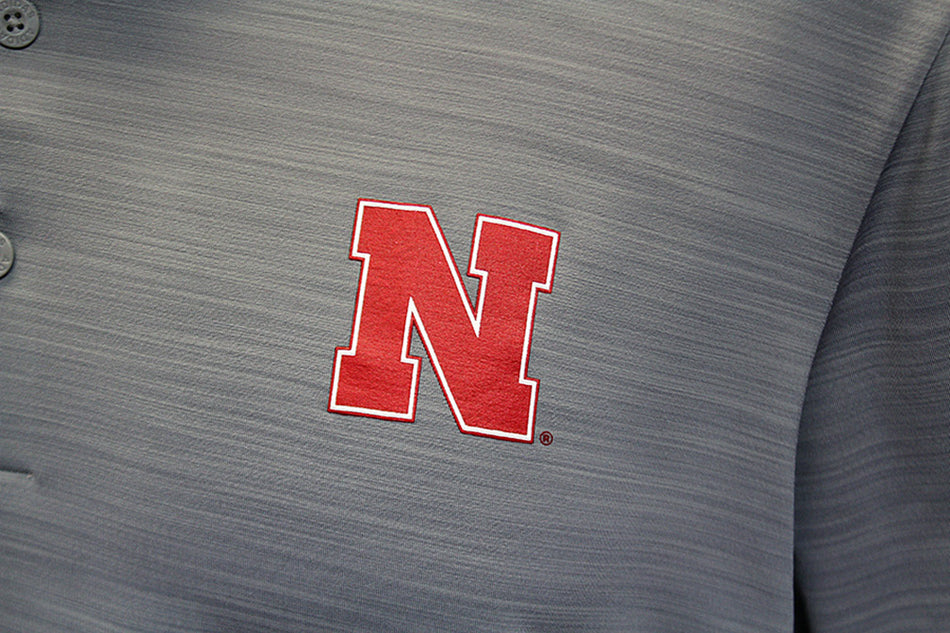 Adidas Nebraska Ultimate Textured Golf Polo
