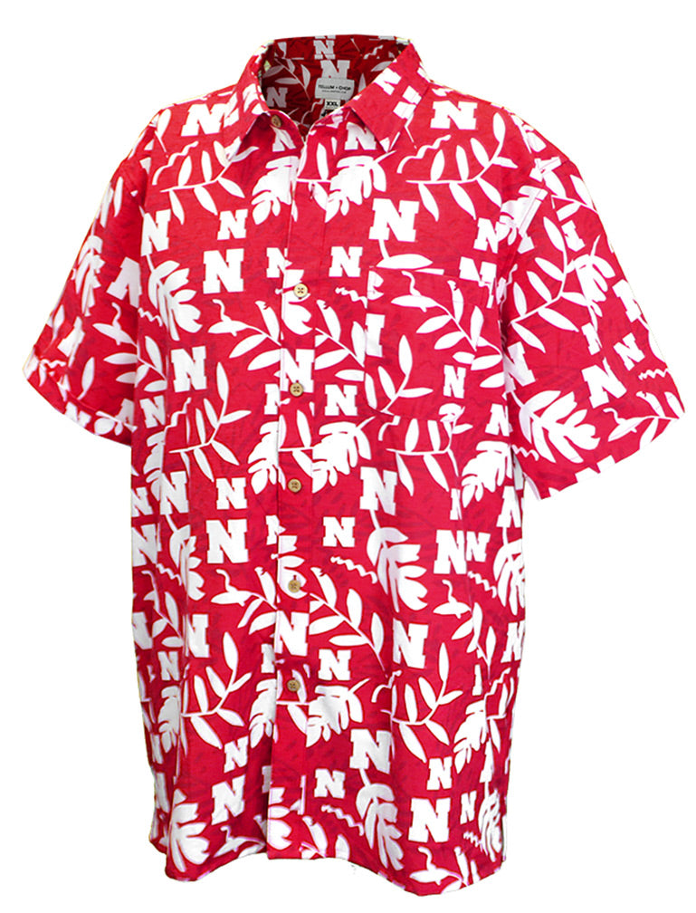 Hawaiian Husker Button Up