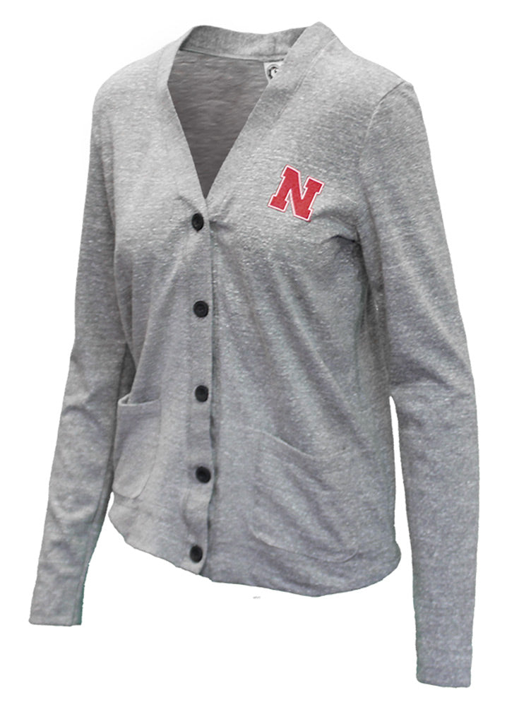 Womens Nebraska Triblend Cardigan