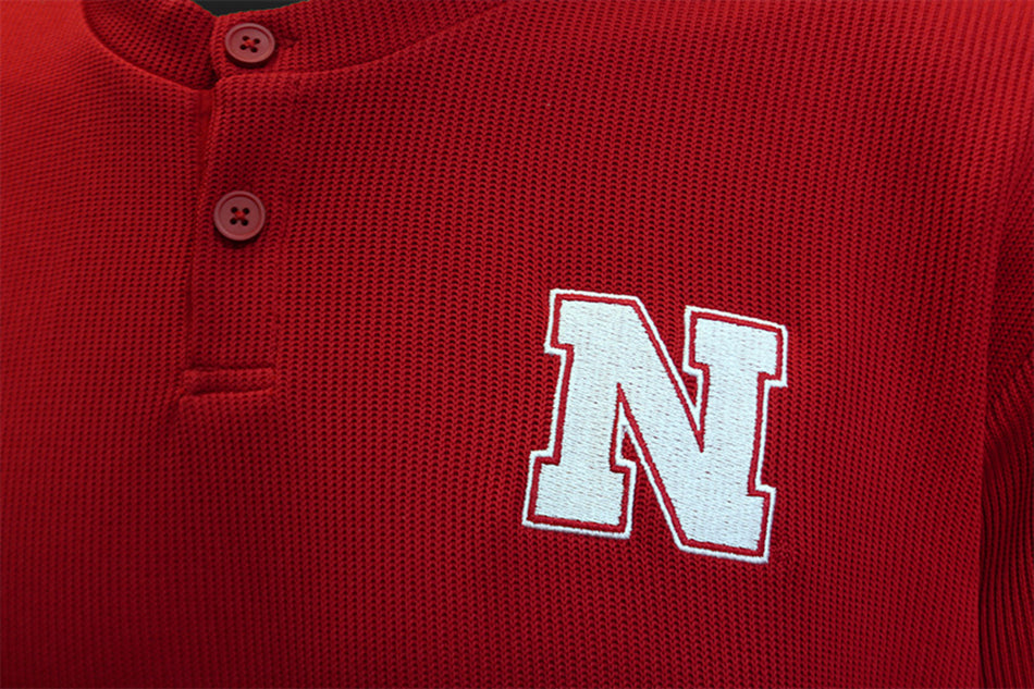 Adidas Nebraska Button Up Coaches Sweater - Red