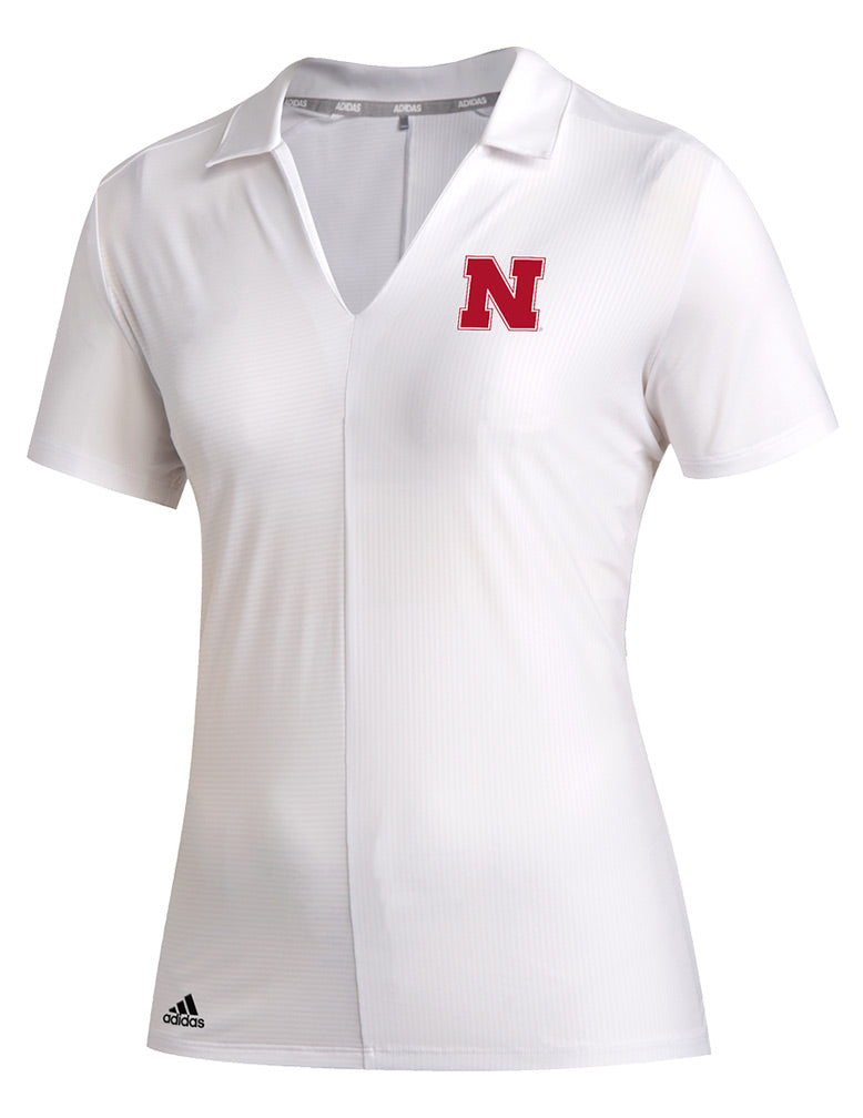 Adidas Ladies Nebraska VNeck Polo