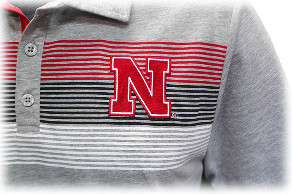 Nebraska Stinson Stripe Polo
