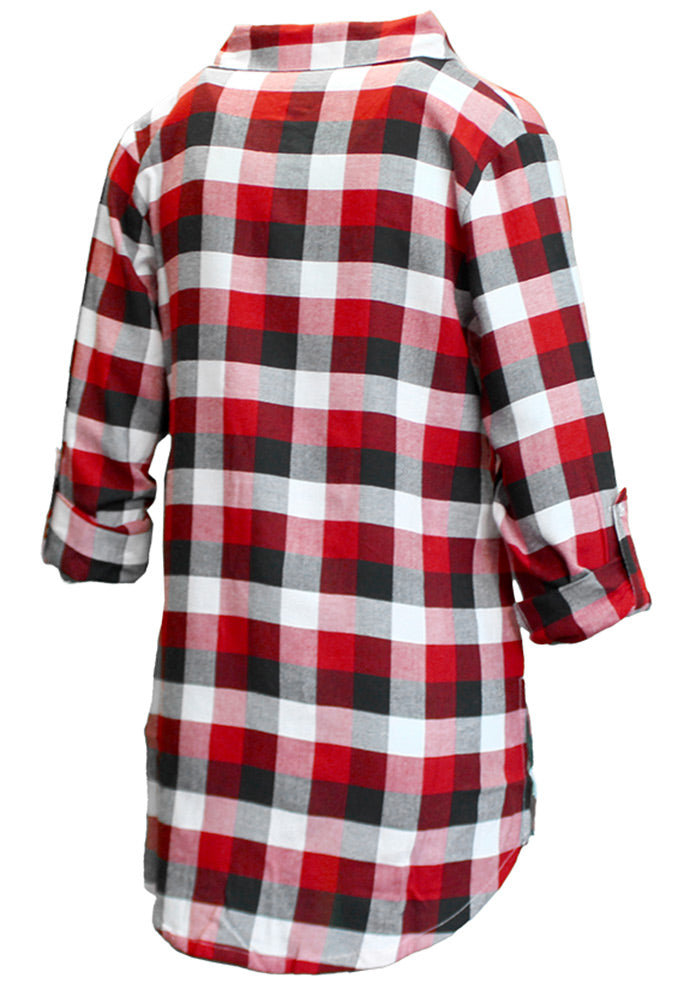 Womens Nebraska Button Up Flannel
