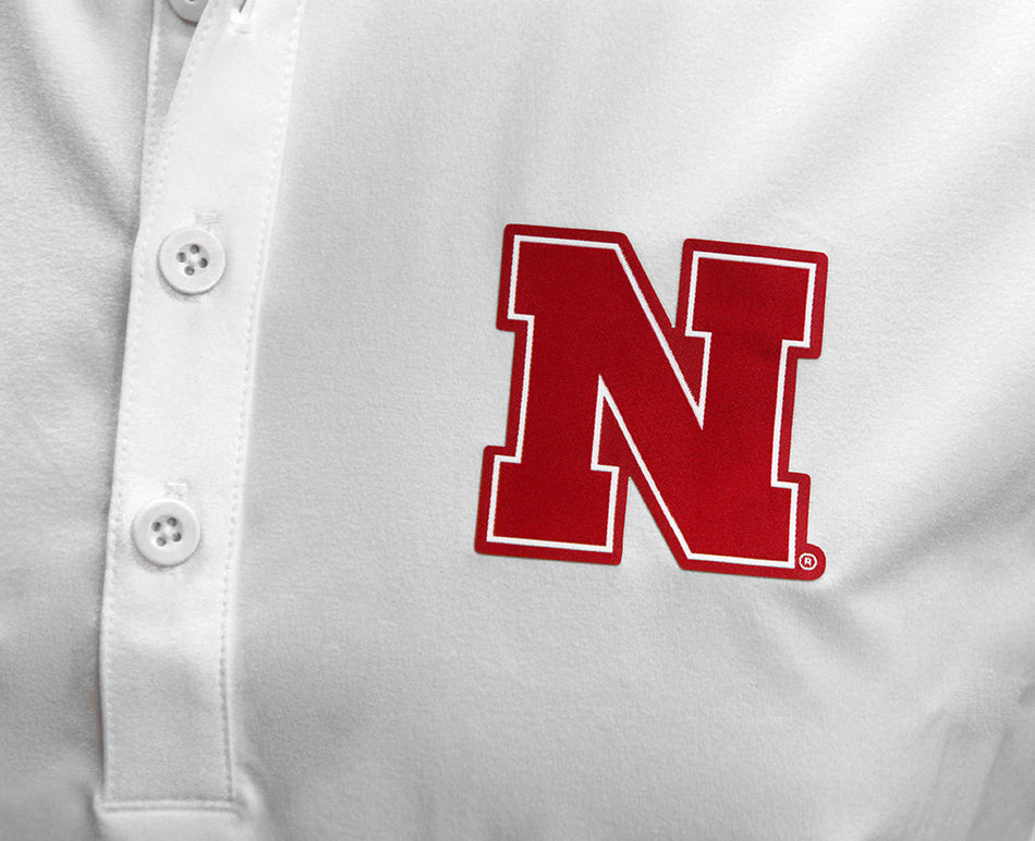 Adidas Nebraska N Stadium Coaches Polo - White