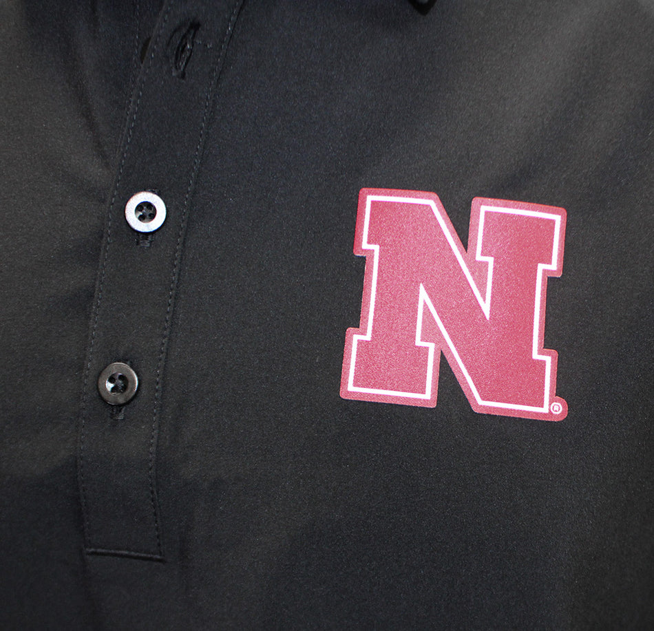 Adidas Nebraska N Stadium Coaches Polo 2022 - Black