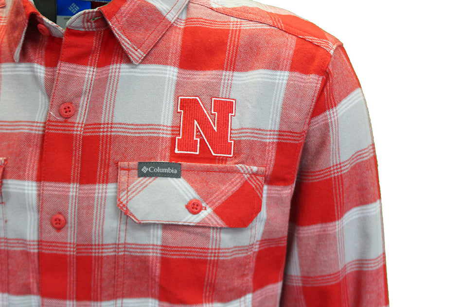 Nebraska Flare Gun LS Flannel Button Up