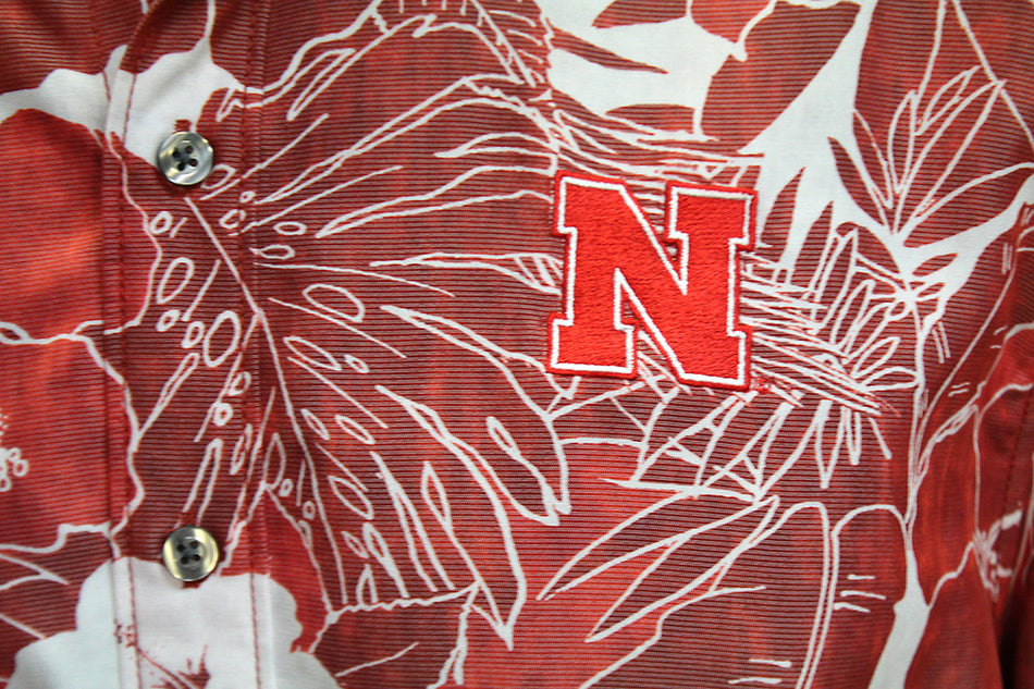 Nebraska Coconut Flora T. Bahama Button Up