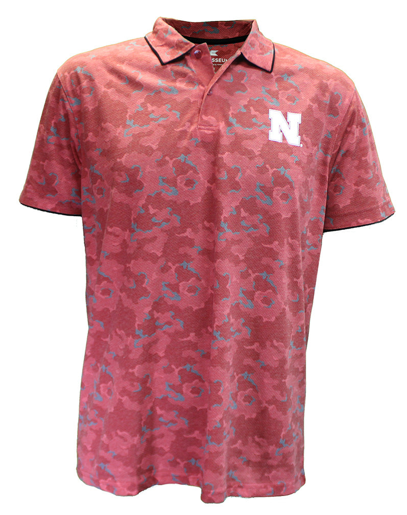Nebraska Speedman Camo Polo