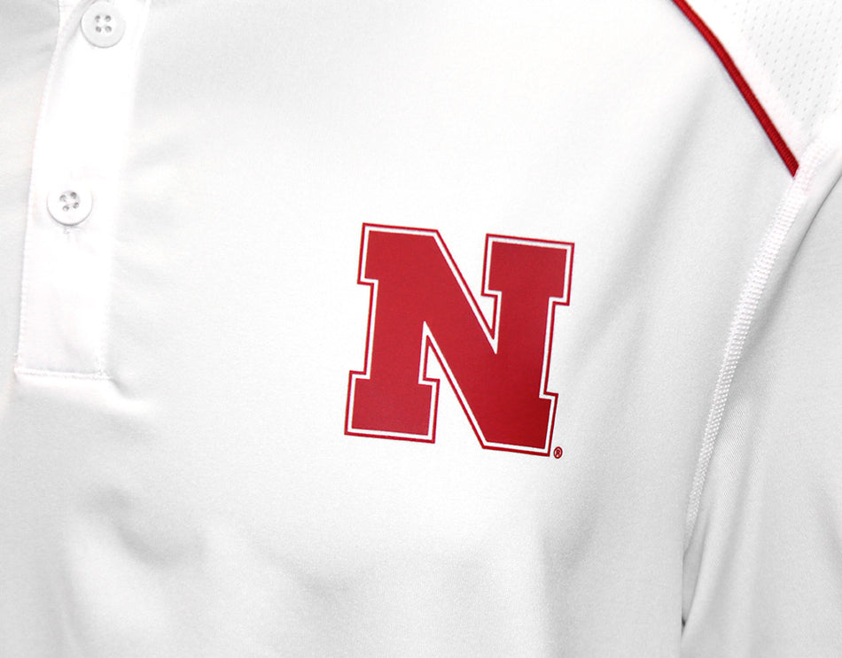 Adidas 2023 Official Huskers Coaches Sideline "Pipeline" Polo - White