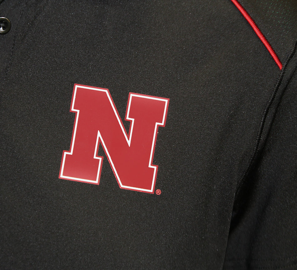 Adidas Womens Nebraska Classic Sideline Polo - Black