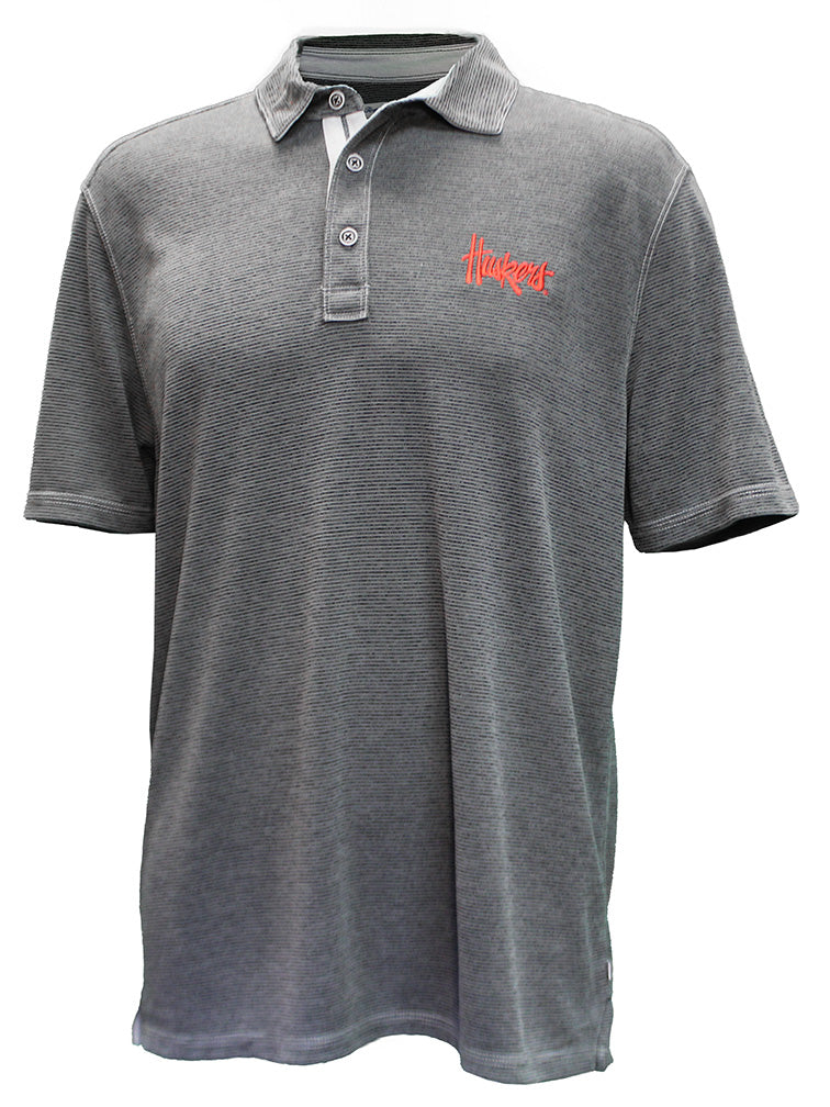 Huskers Paradiso Cove Tommy Bahama Polo - Charcoal